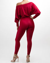 Load image into Gallery viewer, Red Off Shoulder Jumpsuit
